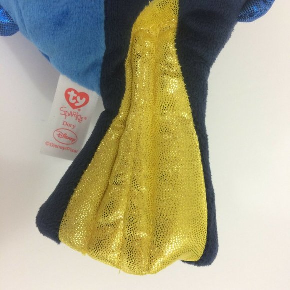 Ty Sparkle Disney Pixar Finding Nemo Dory 13" Plush Blue Fish Stuffed Animal Toy - Picture 7 of 12